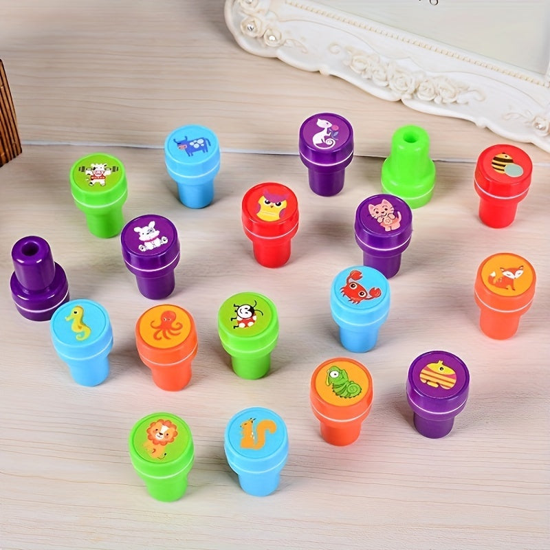 Colorful Animal Stamp Set – 26 Different Stamps for Creative Crafting and Education