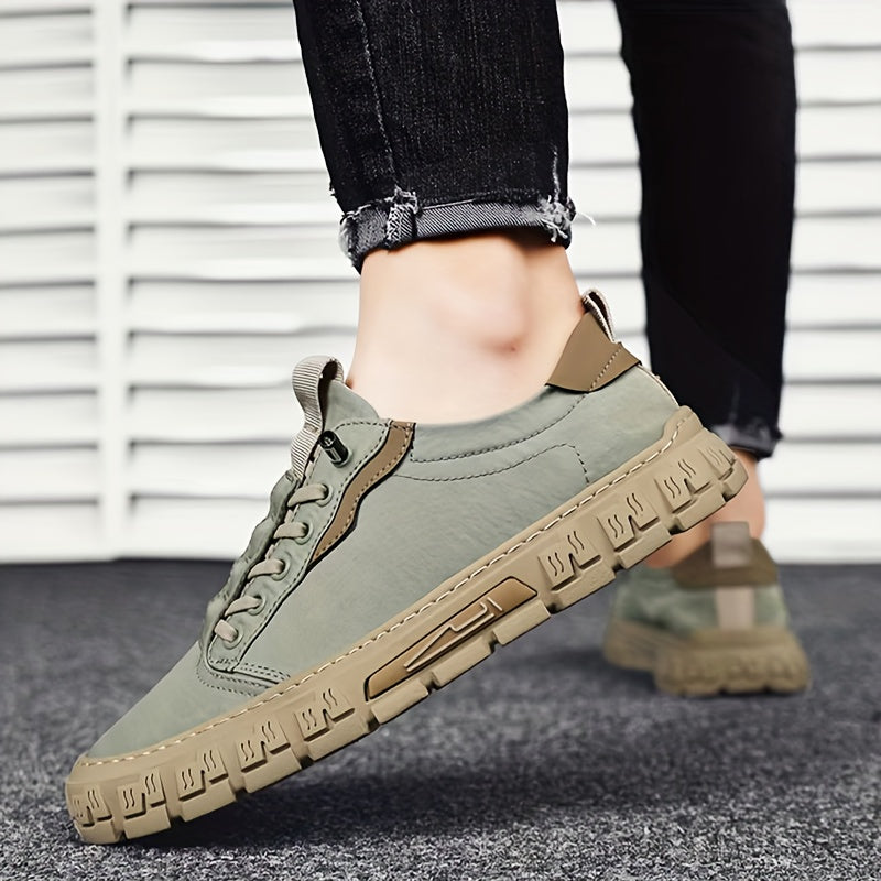 Solid Men's Casual Skate Shoes – Comfortable and Safe for Outdoor