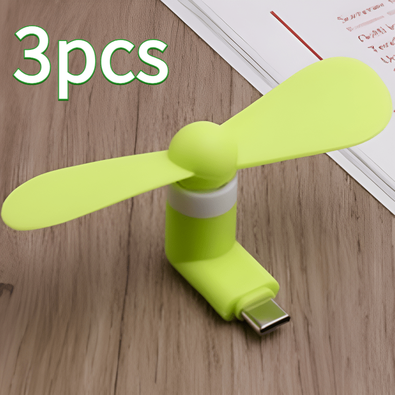 Mini Portable Phone Fans – Type-C Connector with Adjustable Angle