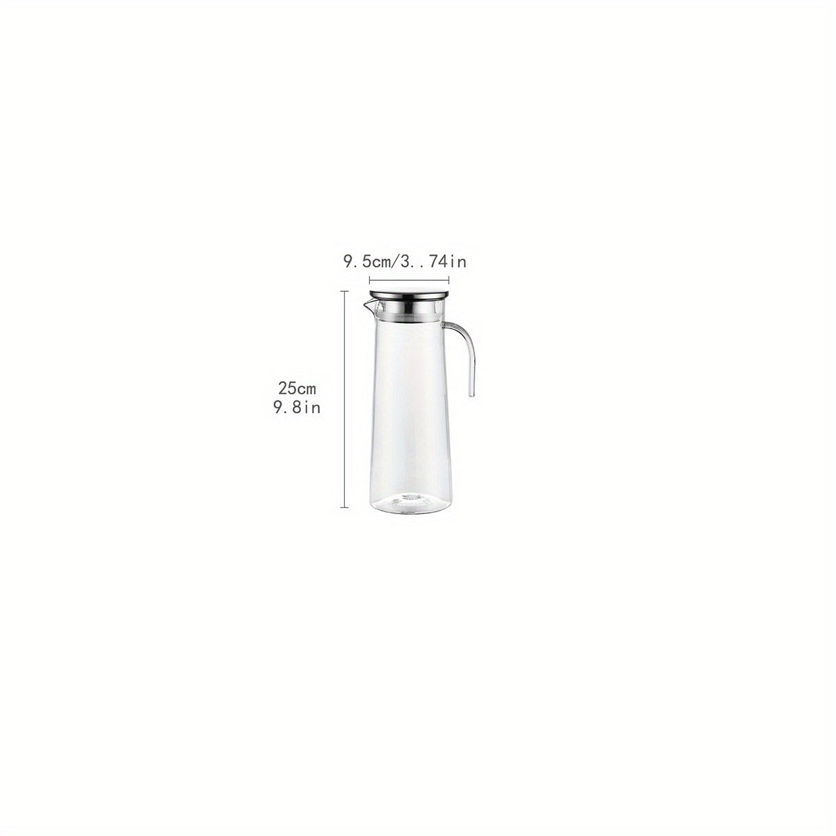 Glass Water Pitcher with Lid – Ideal for Juice, Bubble Tea, and Refreshing Summer Drinks