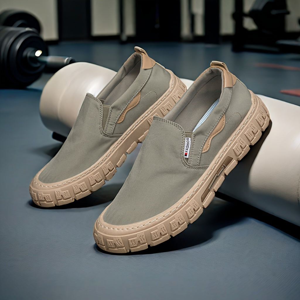 Solid Men's Casual Skate Shoes – Comfortable and Safe for Outdoor