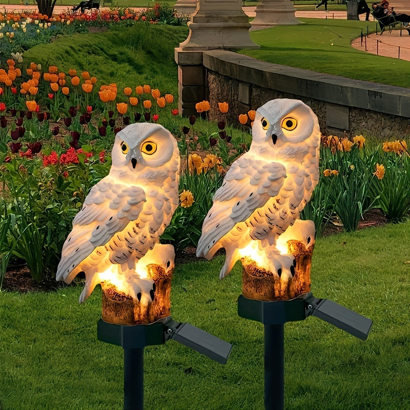 Solar LED Owl Garden Lamp – Realistic Ambient Lighting for Gardens and Pathways