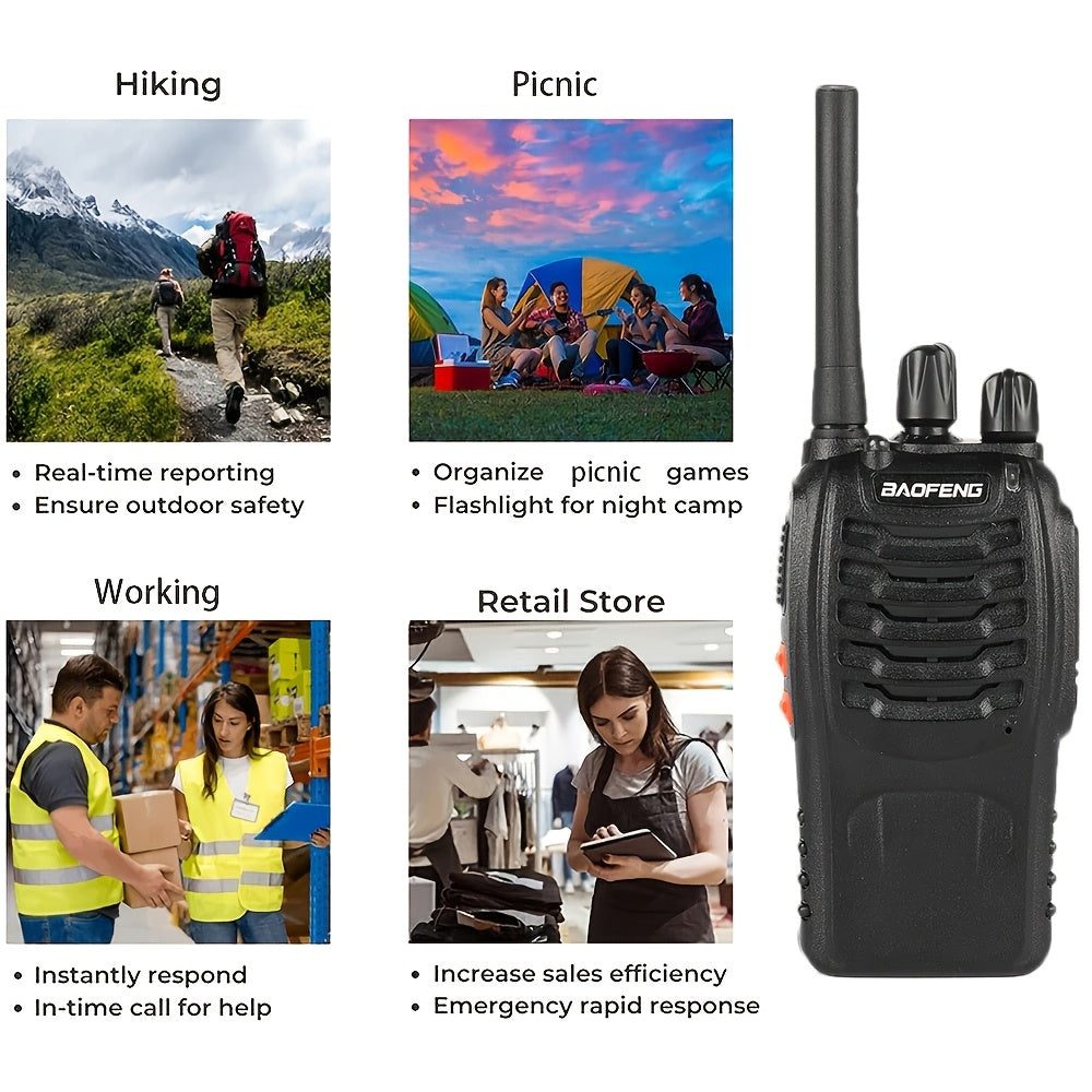 2 Pieces Portable Two-Way Radios – Reliable Communication for Hiking, Biking, and Climbing