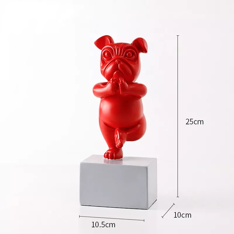 Joyful Bulldog Sculptures - Playful Home Decoration