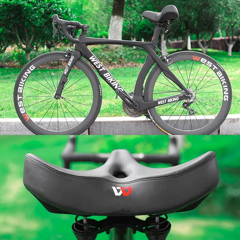 Ergonomic Wide Bike Saddle with Extra Padding for Comfortable Cycling