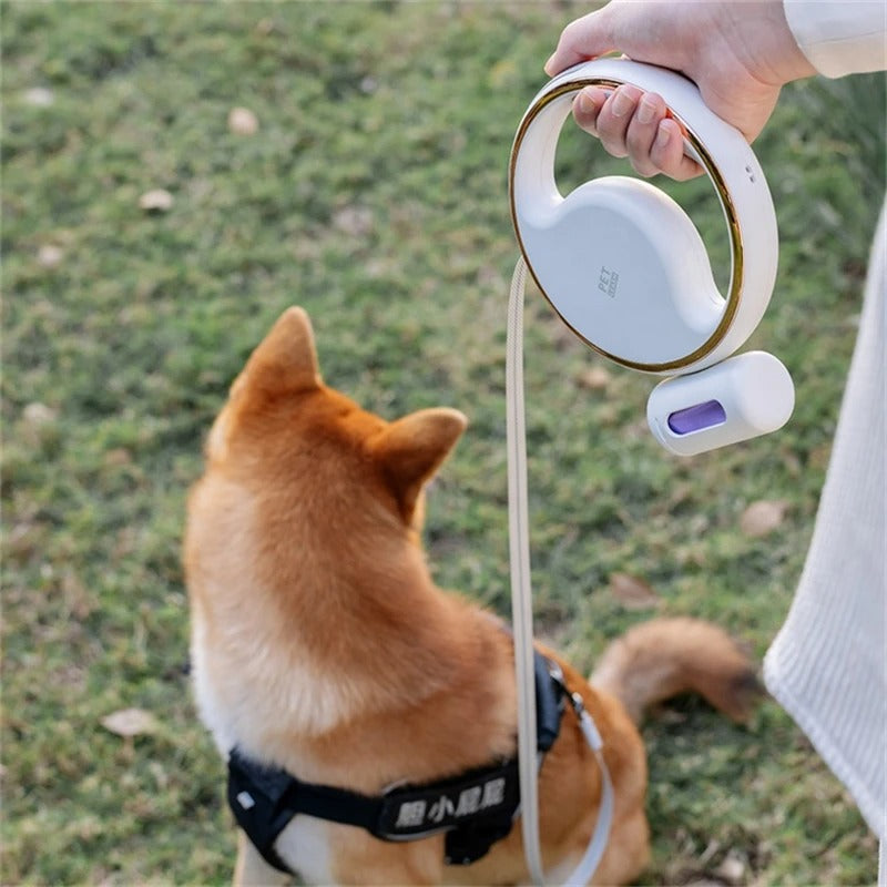 LED Automatic Dog Leash – Ergonomic Handle & Safety Light