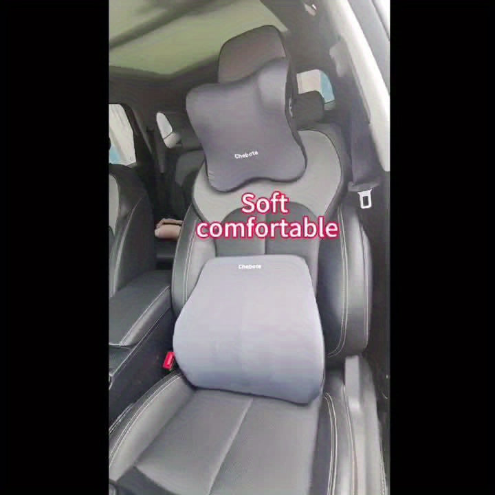 Ergonomic Car Seat Cushion Set – Memory Foam Lumbar and Neck Support