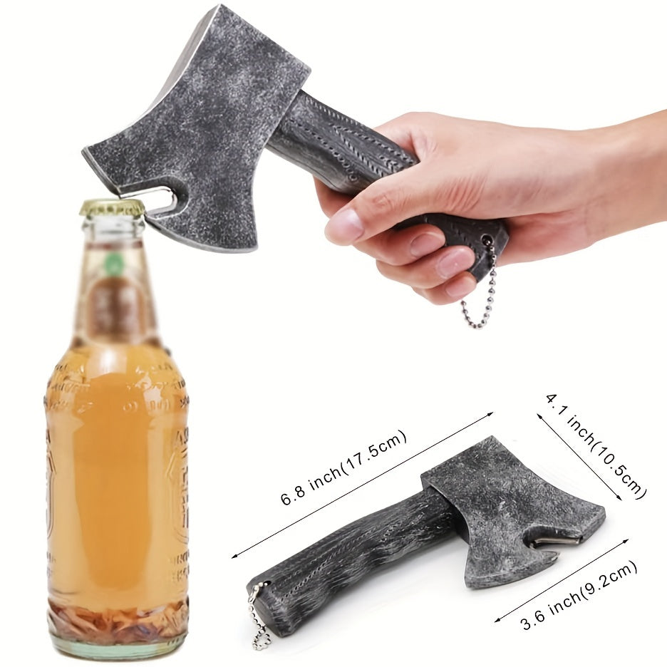 Battle Axe Bottle Opener – Rugged Design with Textured Grip Handle