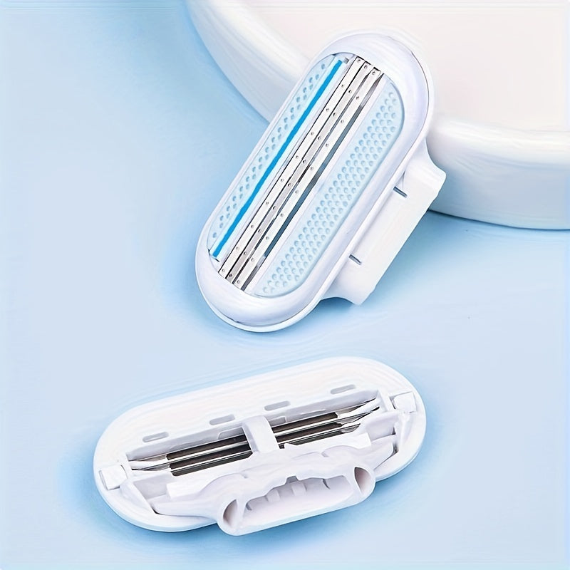 Manual Women's Razor with 8 Removable Blades – Smooth and Comfortable