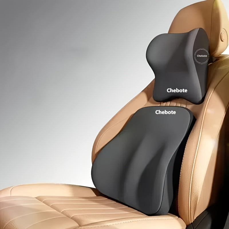 Ergonomic Car Seat Cushion Set – Memory Foam Lumbar and Neck Support