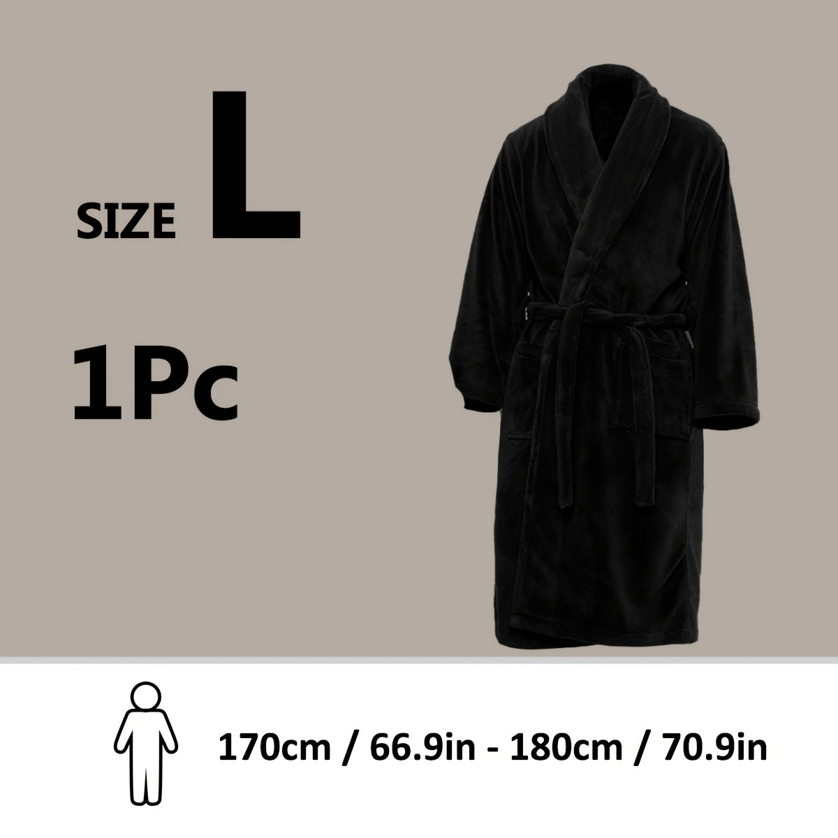 Luxe Unisex Coral Fleece Bathrobe – Ultra Soft and Warm for Your Comfort