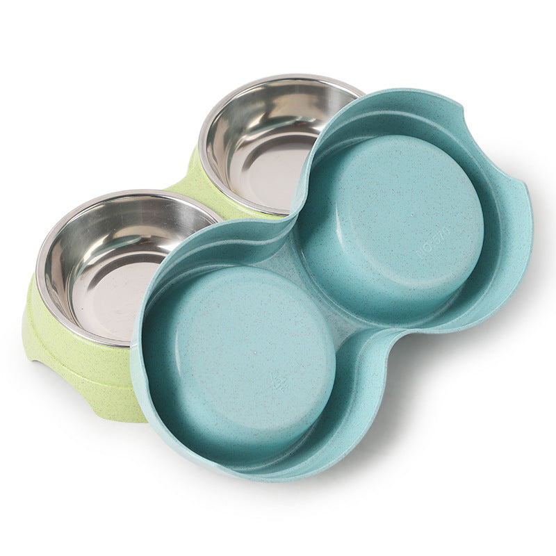 Stainless Steel Double Pet Bowl – Perfect for Food and Water