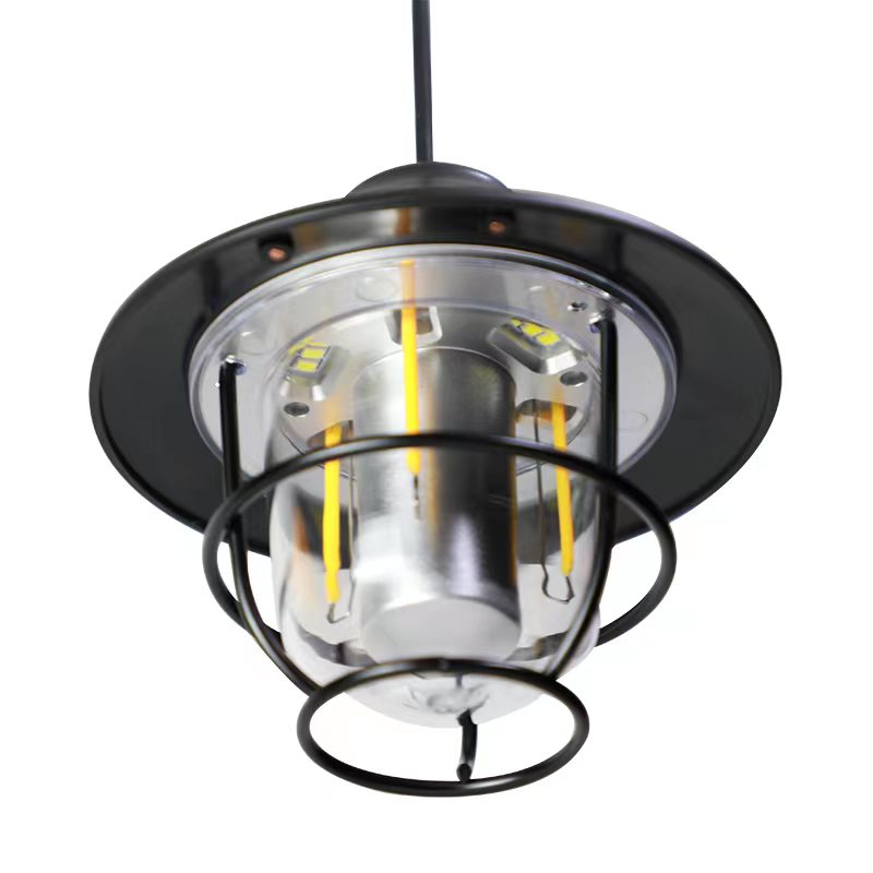 Vintage LED Camping Lantern - Rechargeable and Durable for Outdoor Adventures