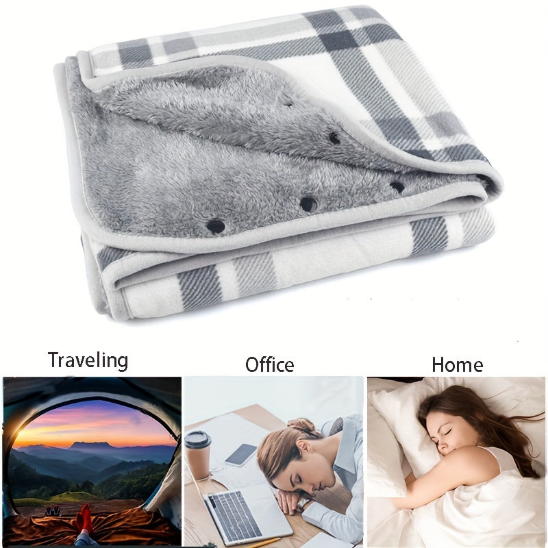 Portable Fleece Blanket – Warm and Comfortable for Home, Work, and Outdoor