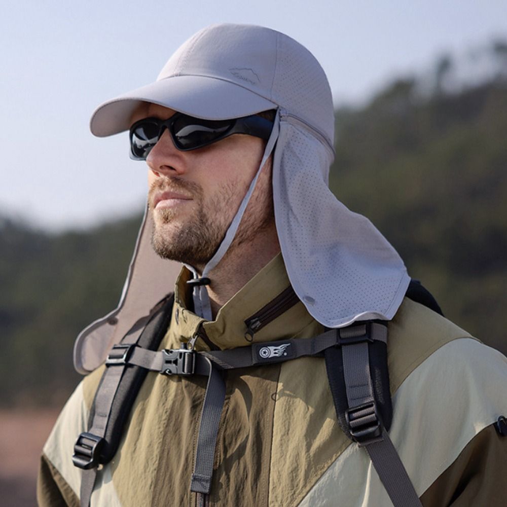 UV-Protective Trucker Hat with Neck Flap - Breathable and Comfortable for Summer Activities
