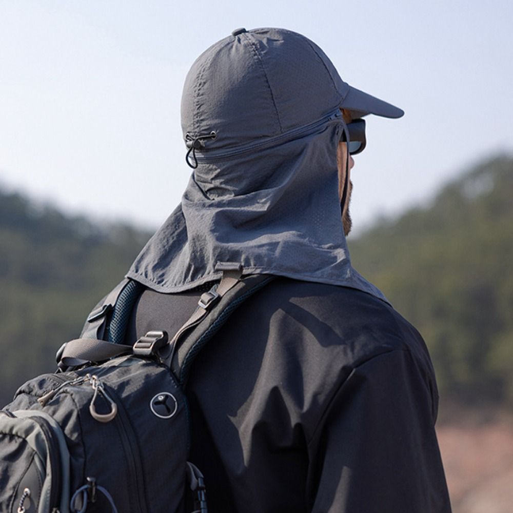 UV-Protective Trucker Hat with Neck Flap - Breathable and Comfortable for Summer Activities