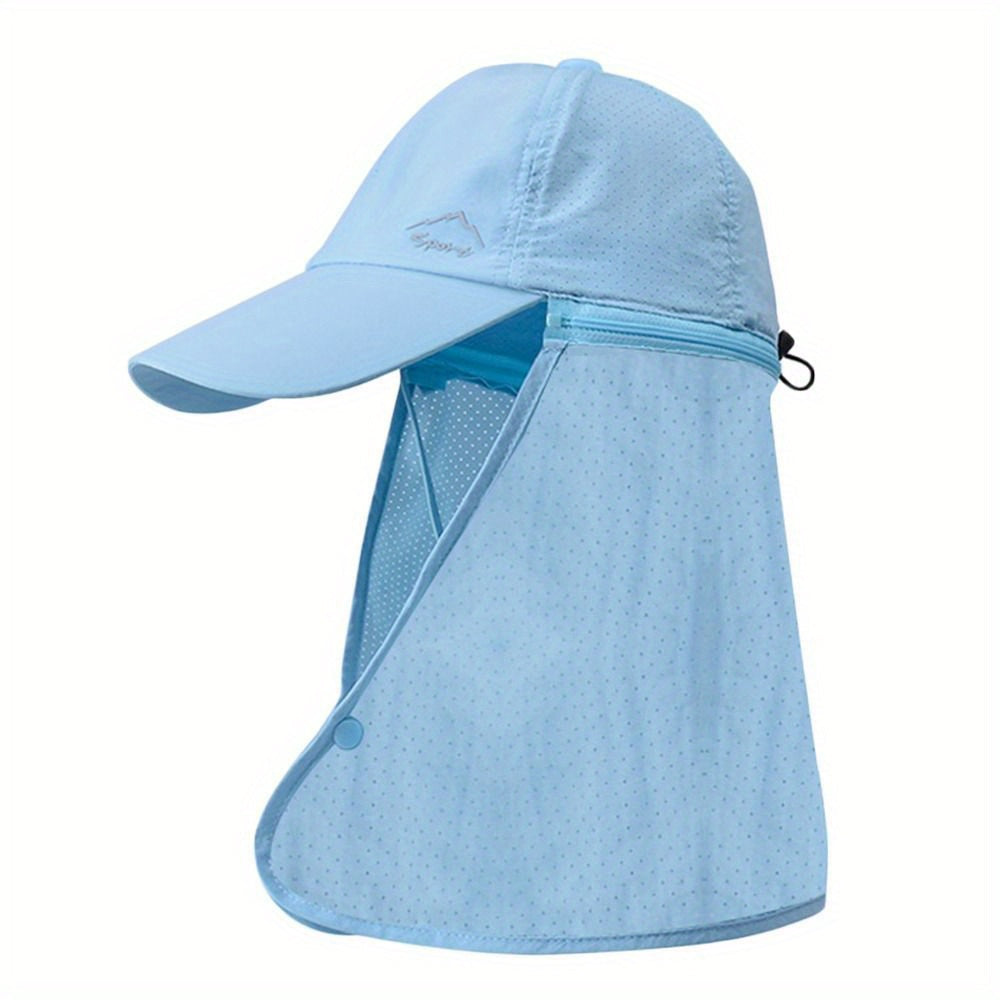 UV-Protective Trucker Hat with Neck Flap - Breathable and Comfortable for Summer Activities