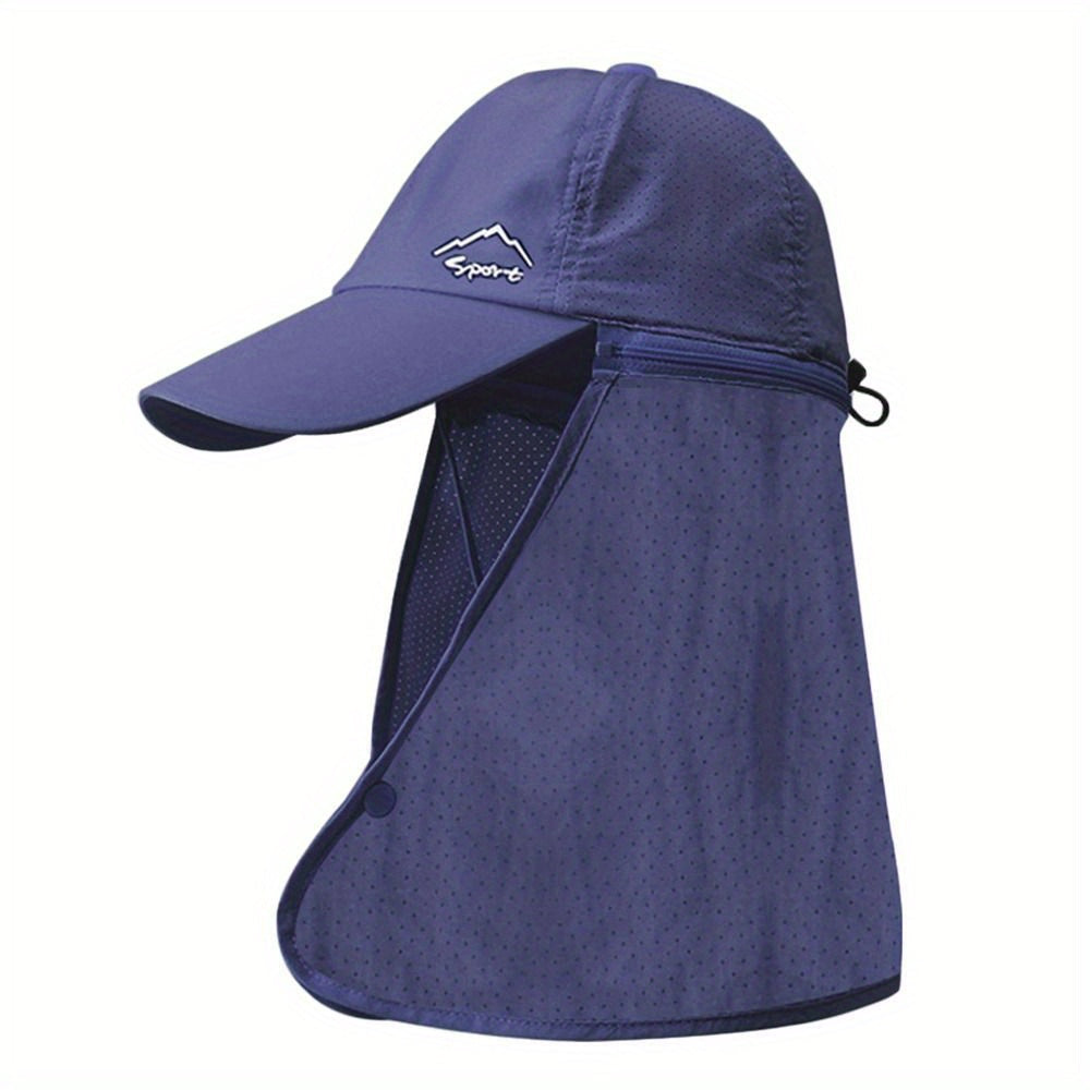 UV-Protective Trucker Hat with Neck Flap - Breathable and Comfortable for Summer Activities
