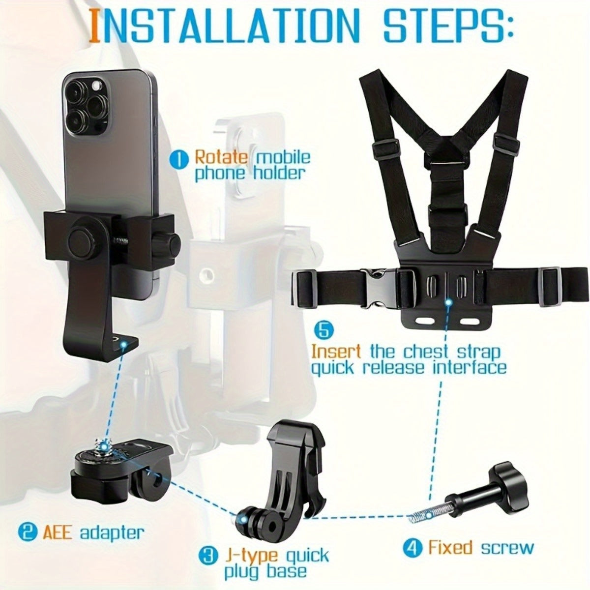 Handsfree Chest Strap - For Easy Filming and Taking Photos