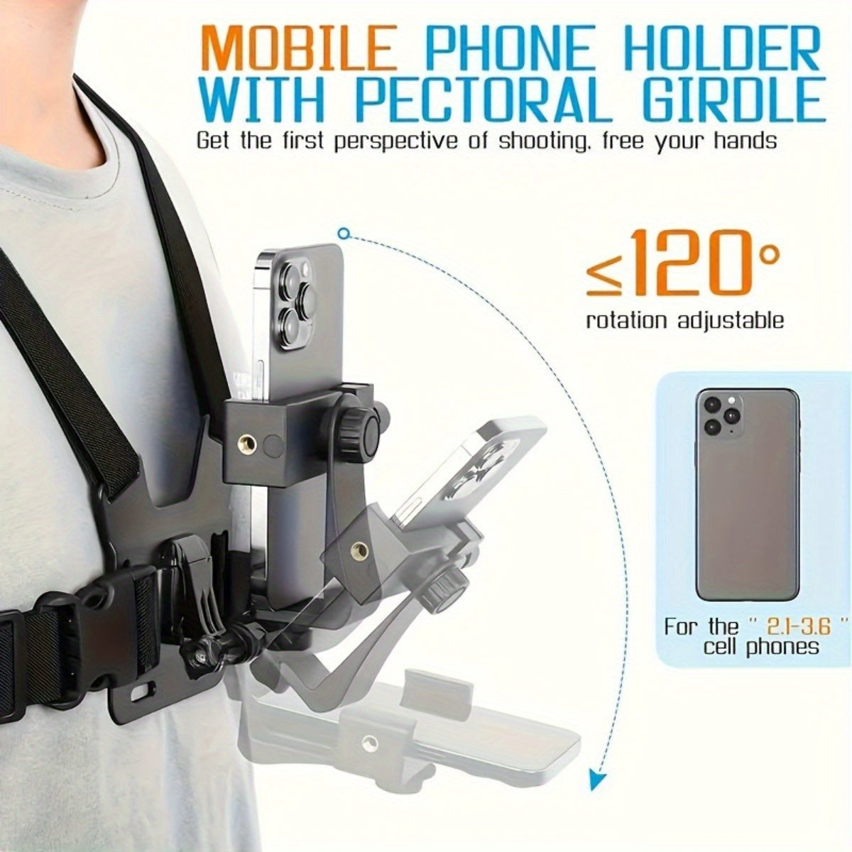 Handsfree Chest Strap - For Easy Filming and Taking Photos