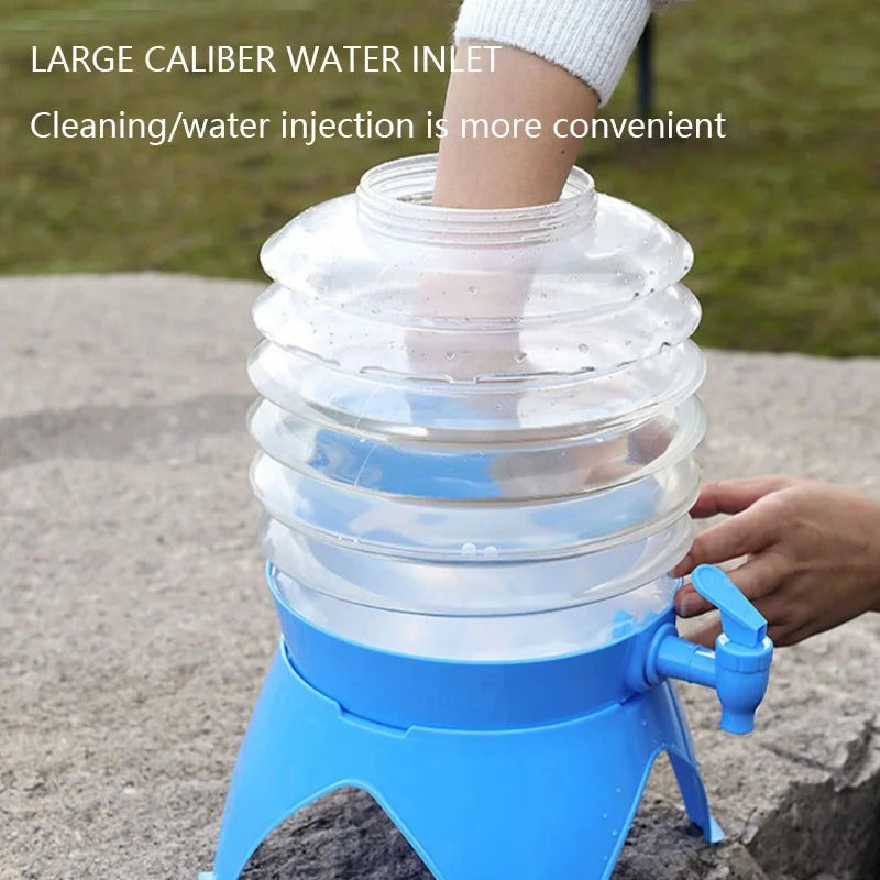 Portable Foldable Water Bucket – 3.5L with Retractable Tap