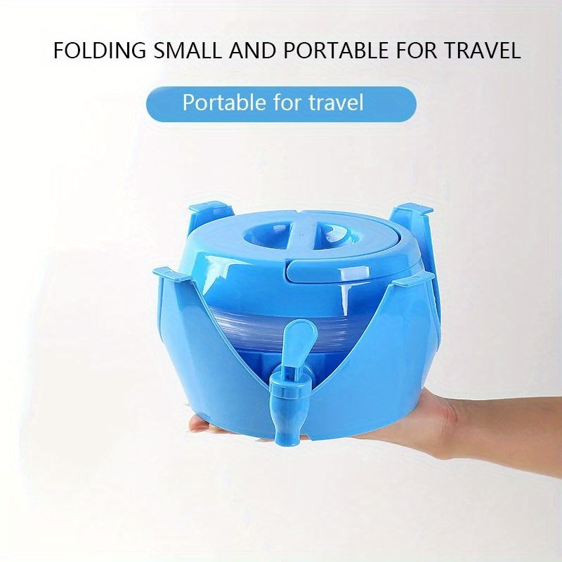 Portable Foldable Water Bucket – 3.5L with Retractable Tap