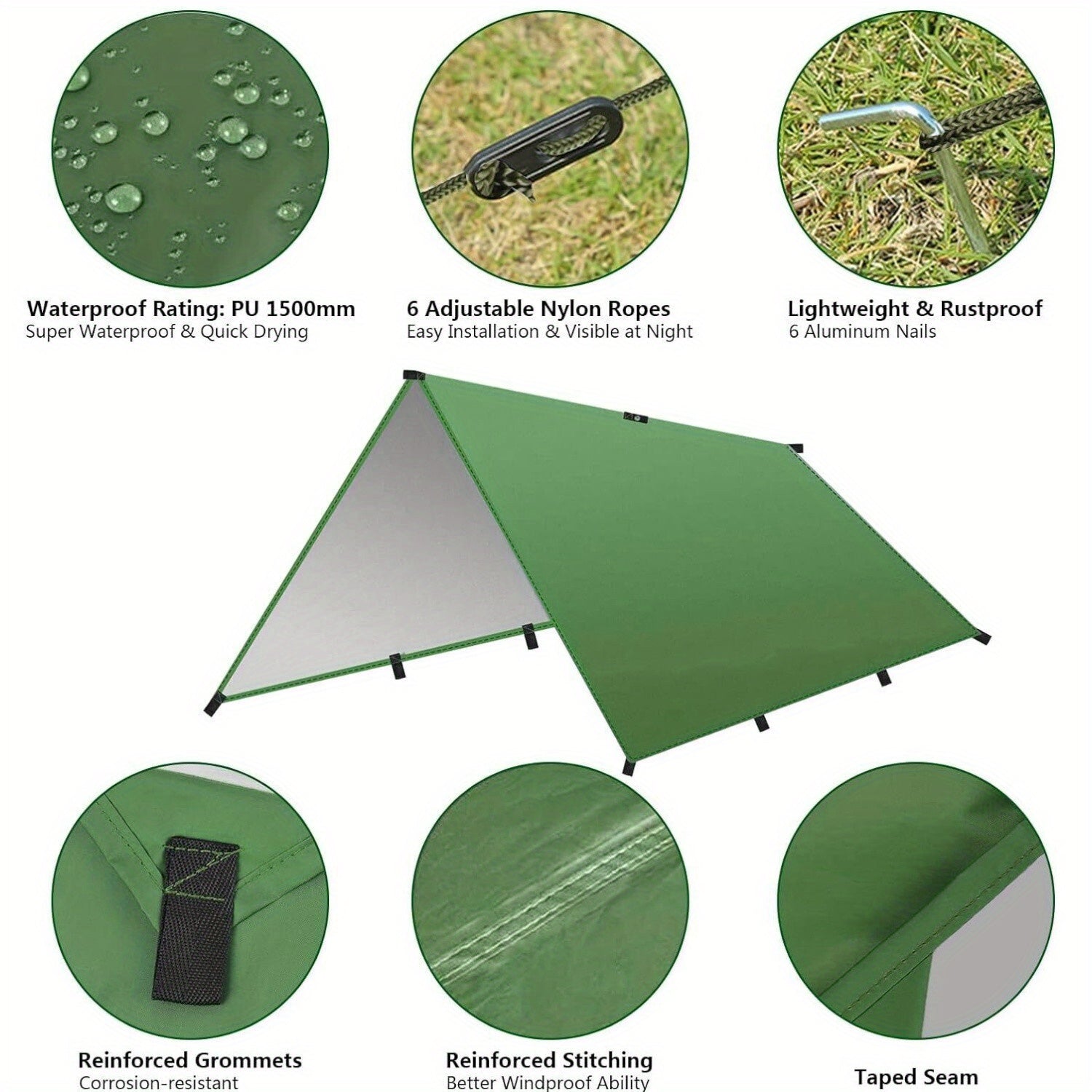 Camping Canopy 3x3 Meters - Waterproof and Windproof