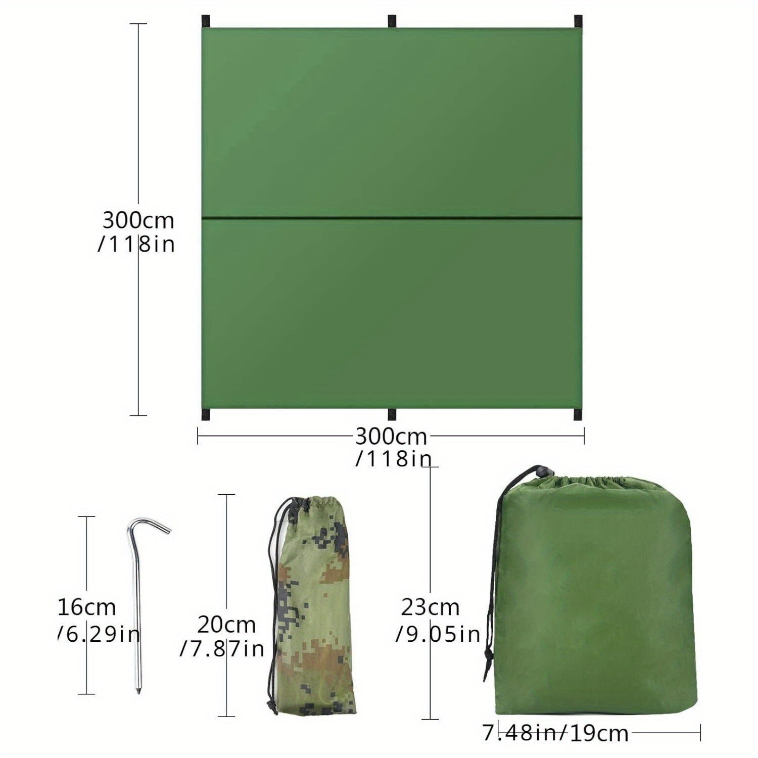 Camping Canopy 3x3 Meters - Waterproof and Windproof