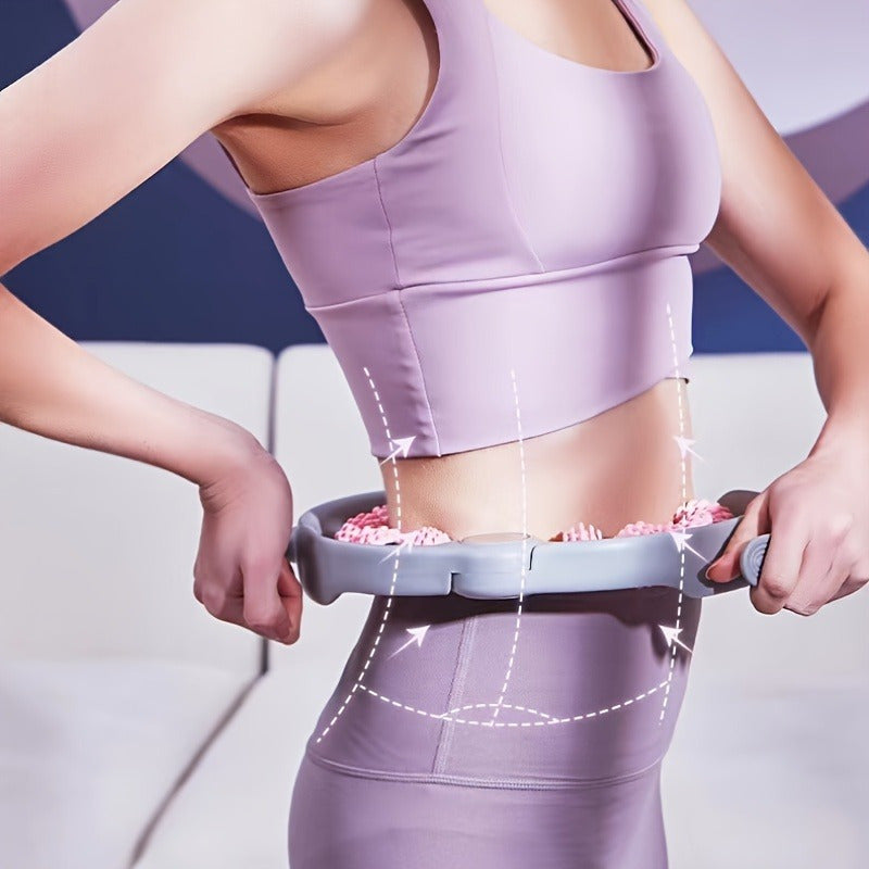 FlexiRoller 14-Wheel Massage Roller – Deep Muscle Relaxation with Leg Clamp