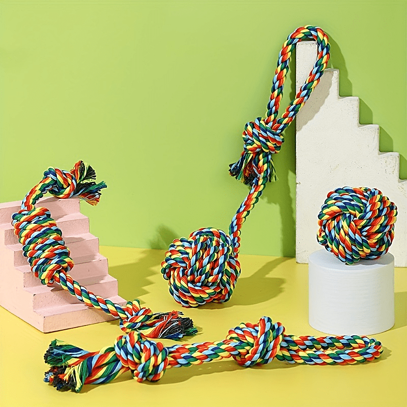 4-Piece Dog Toy Set – Ideal for Chewing, Biting, and Playtime
