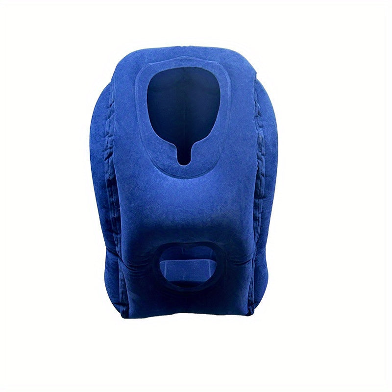 Inflatable Travel Neck Pillow with Heart Cut-Out – Compact and Washable
