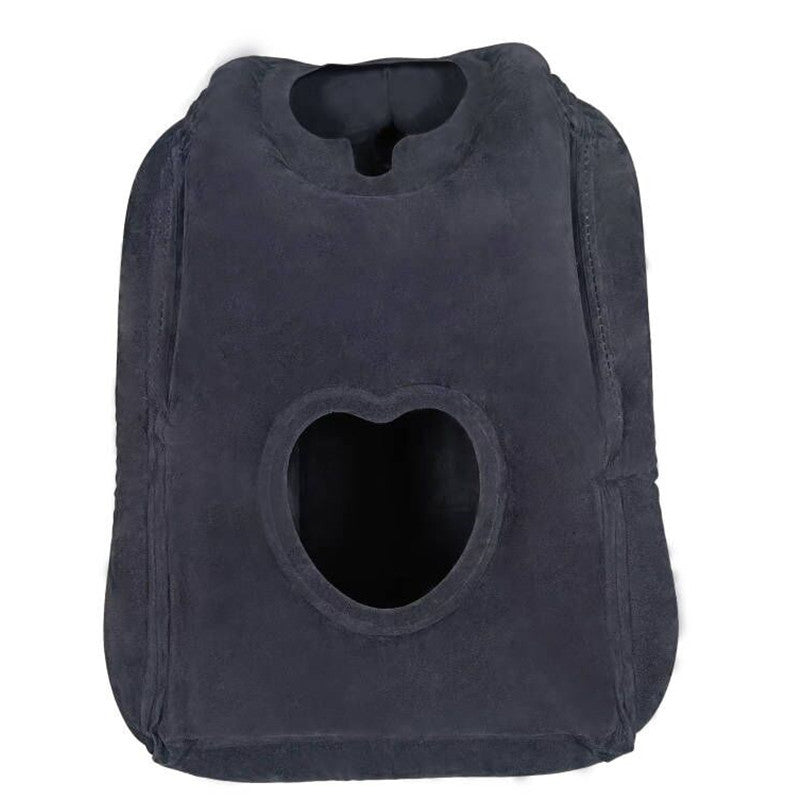 Inflatable Travel Neck Pillow with Heart Cut-Out – Compact and Washable