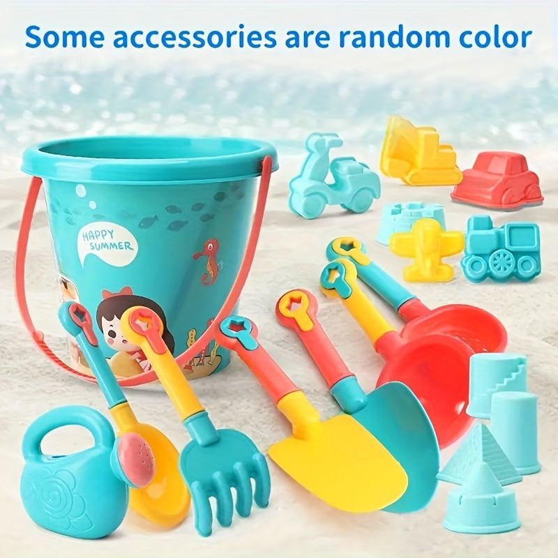 18-Piece Beach and Snow Playset – Complete with Bucket, Shovel, and Fun Tools for Creative Play