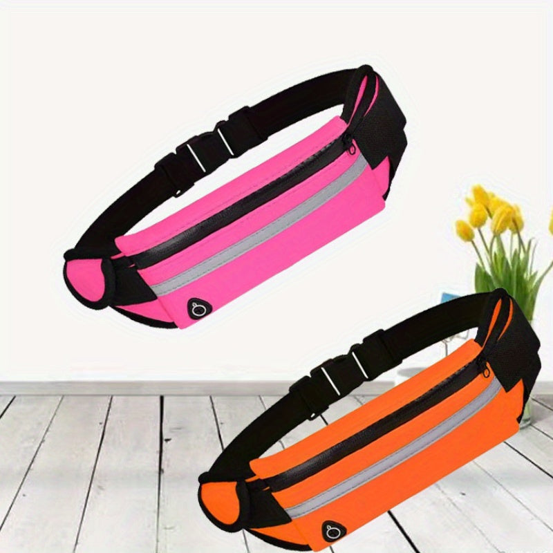 Compact Reflective Sports Waist Bag – Waterproof Phone Holder and Bottle Holder for Running and Fitness