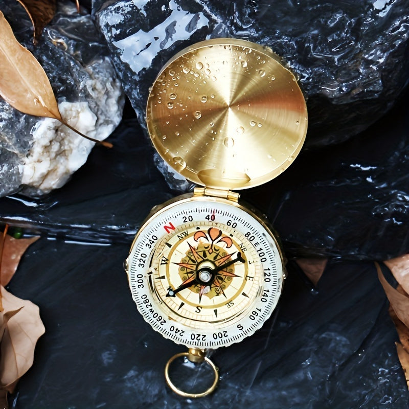 Copper Survival Compass – Waterproof and Glow-in-the-Dark for Nighttime Adventures