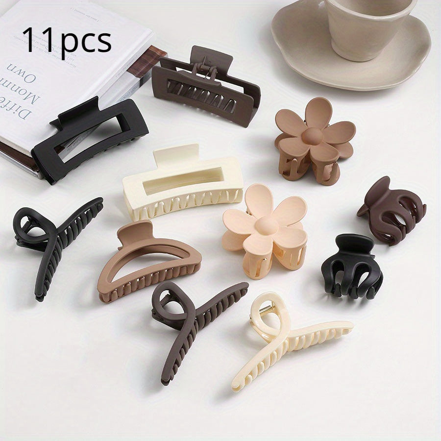 Soft Caramel Hair Clips Set – Stylish and Practical Clips for Every Day
