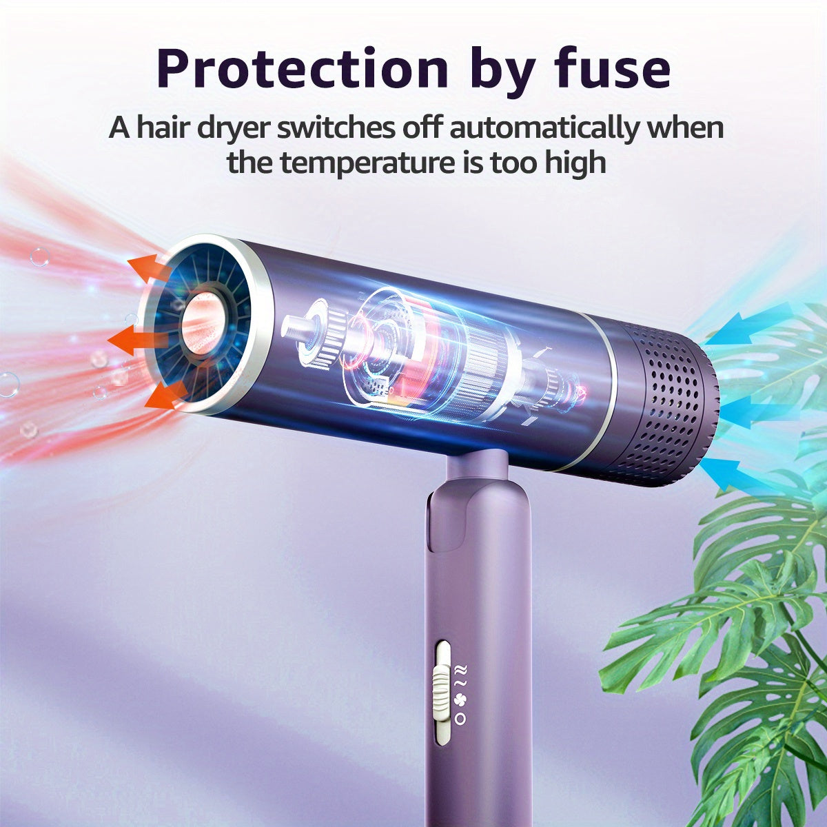 Ion Hair Dryer with Diffuser – Quiet, Powerful, and Gentle on Your Hair