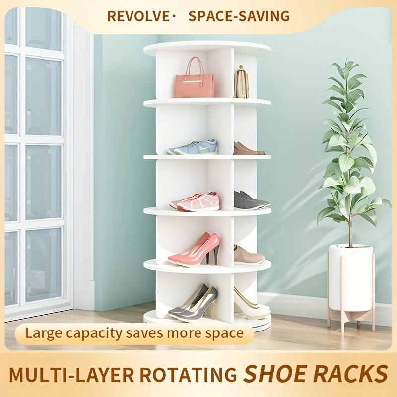 ShoeSpin 360° Rotating Shoe Rack - Space-Saving and Multifunctional