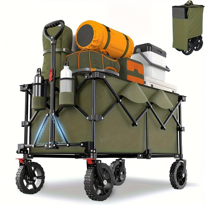 RuggedTrail Folding All-Terrain Cart – 200L Capacity and 200kg Load Capacity