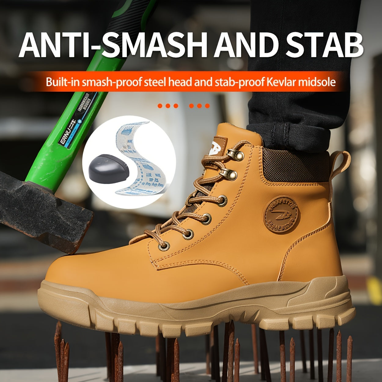 Robust Safety Work Boots with Steel Toes – Durable and Comfortable for Work and Industry