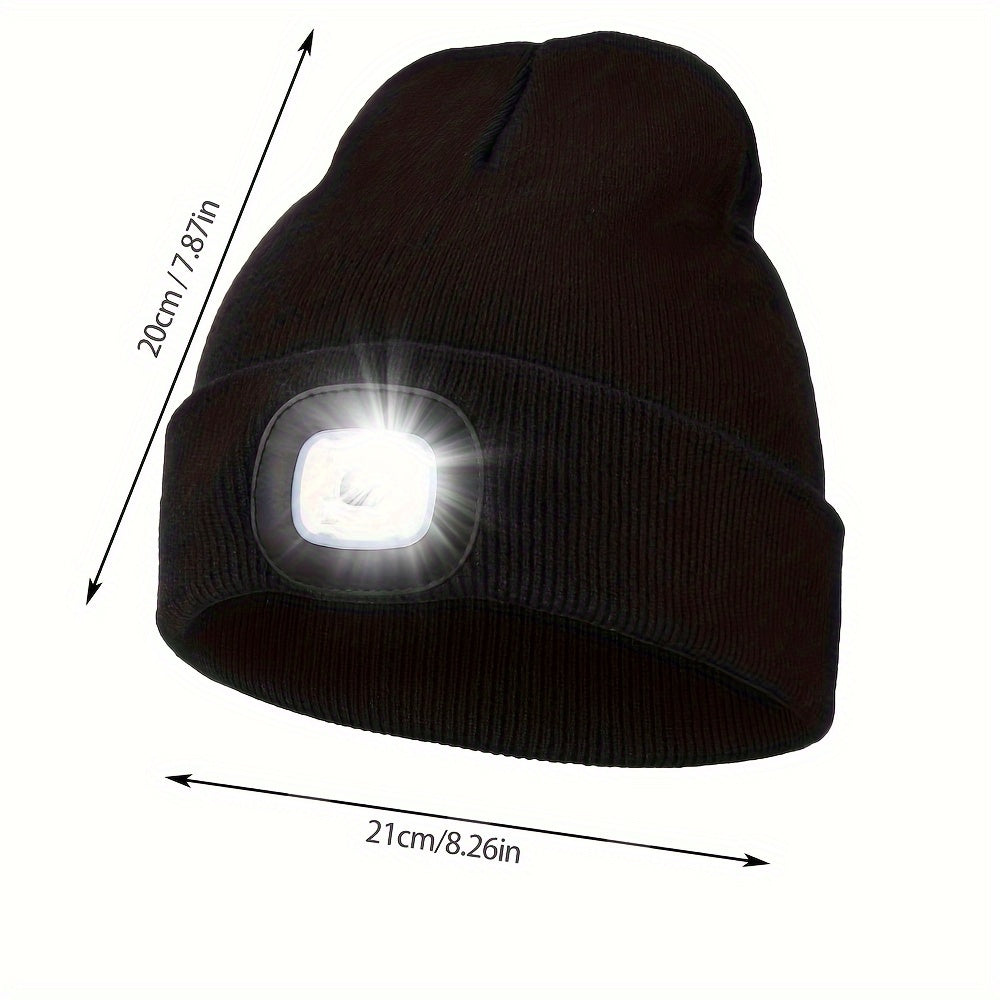 Unisex Beanie with LED Light – Handy Lighting for Evening Walks