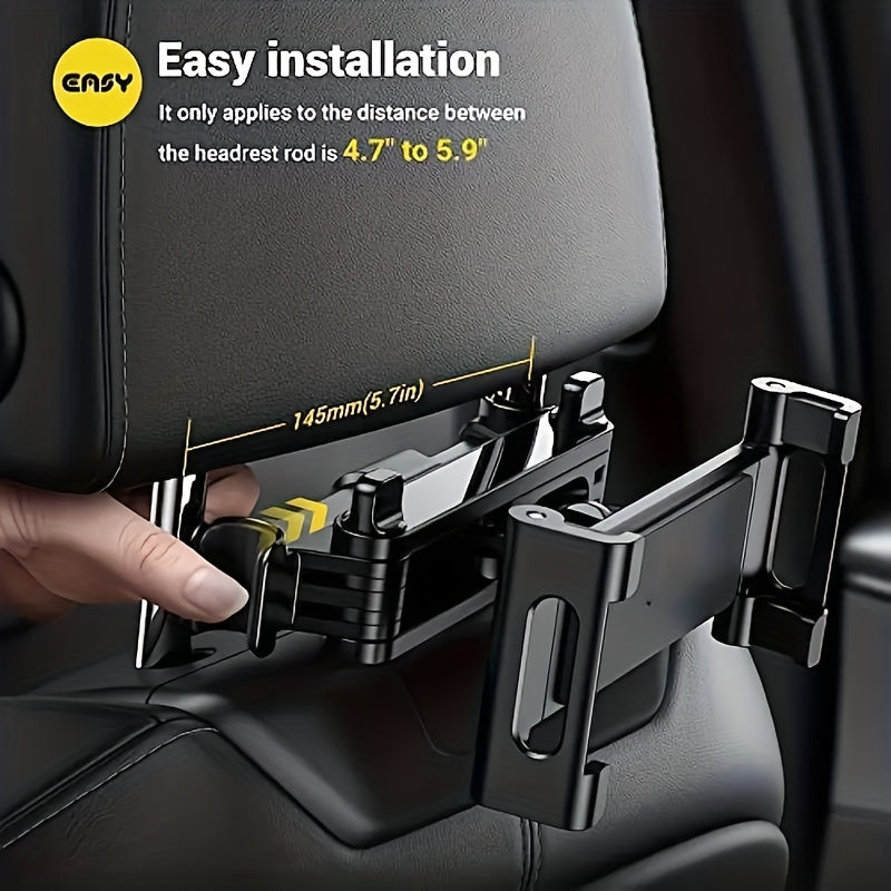 Car Headrest Tablet Holder – Adjustable Mount for Tablets and Smartphones