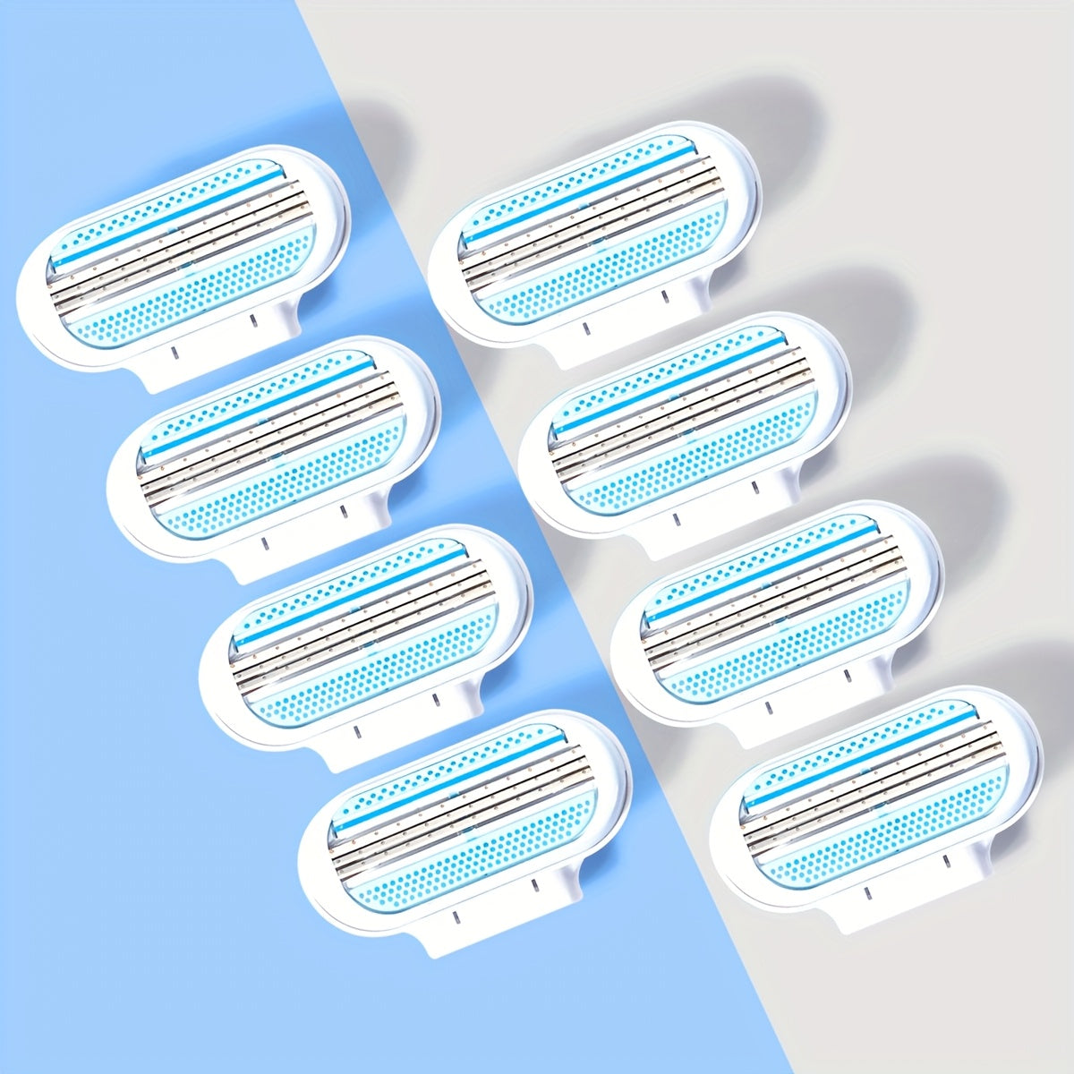 Manual Women's Razor with 8 Removable Blades – Smooth and Comfortable