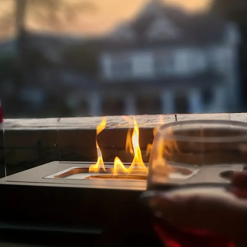 Serene Flame Luxe Fireplace – Create Magical Evenings with Fire and Style