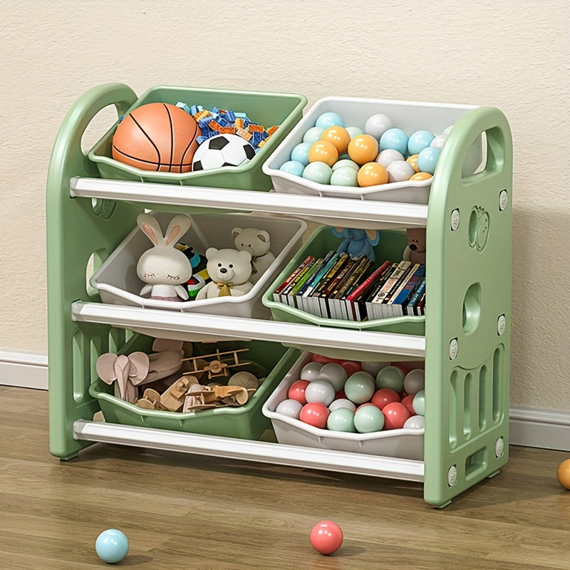 MultiStore Storage Rack - Spacious and Sturdy Organizer with 6 Bins