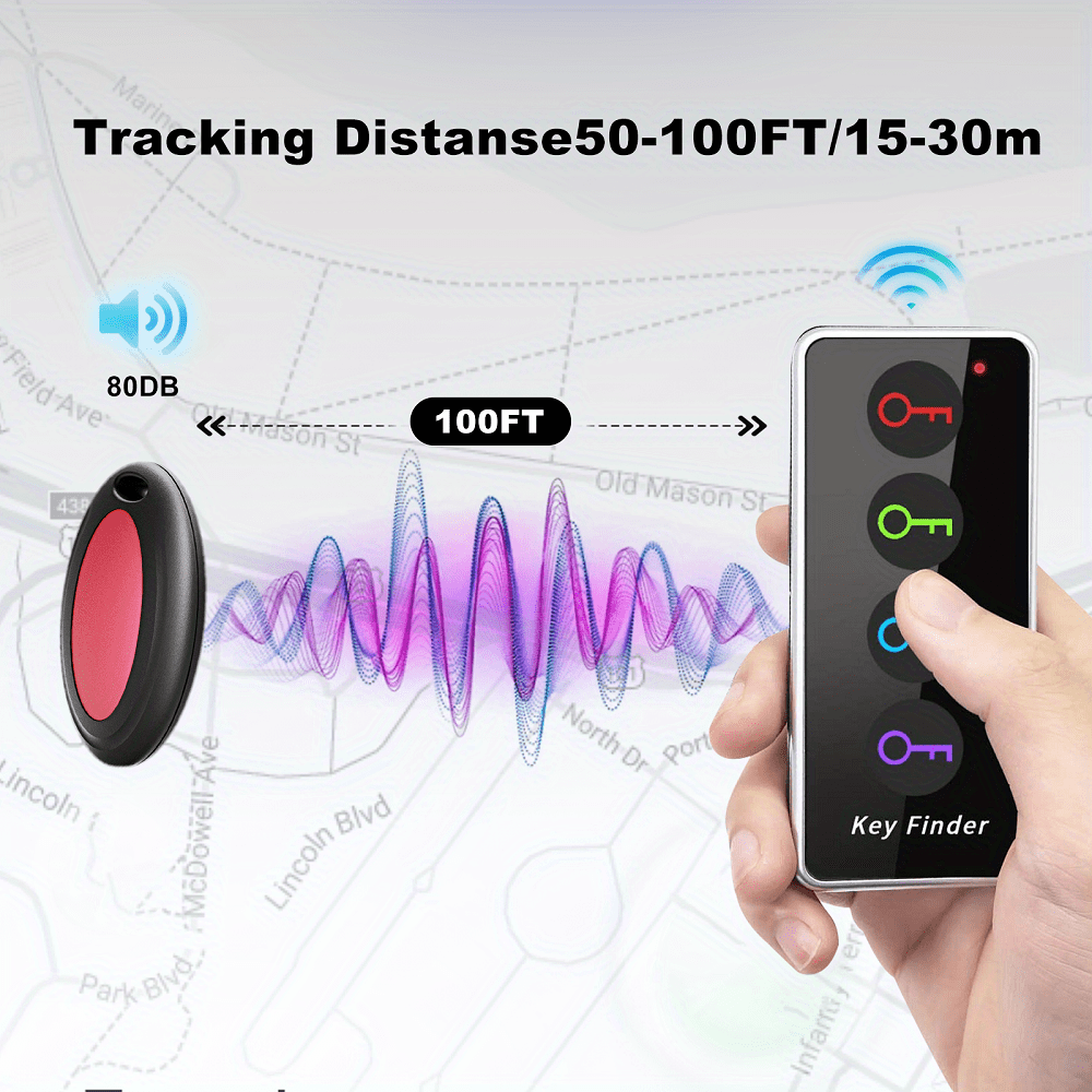 4-in-1 Key Finder with LED Flashlight - Find Your Keys, Wallet, and More