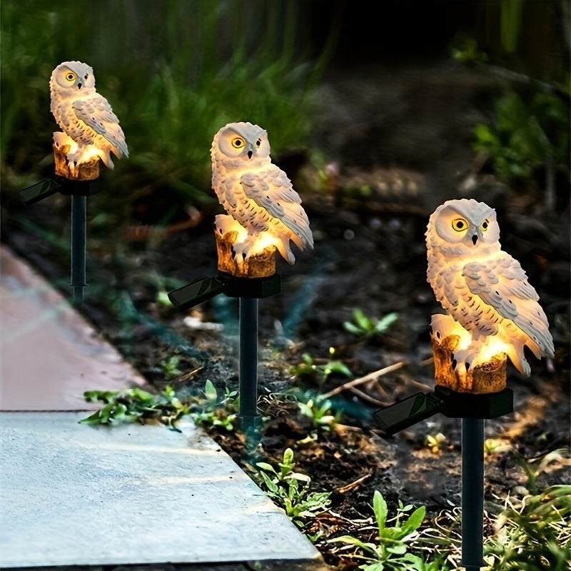 Solar LED Owl Garden Lamp – Realistic Ambient Lighting for Gardens and Pathways