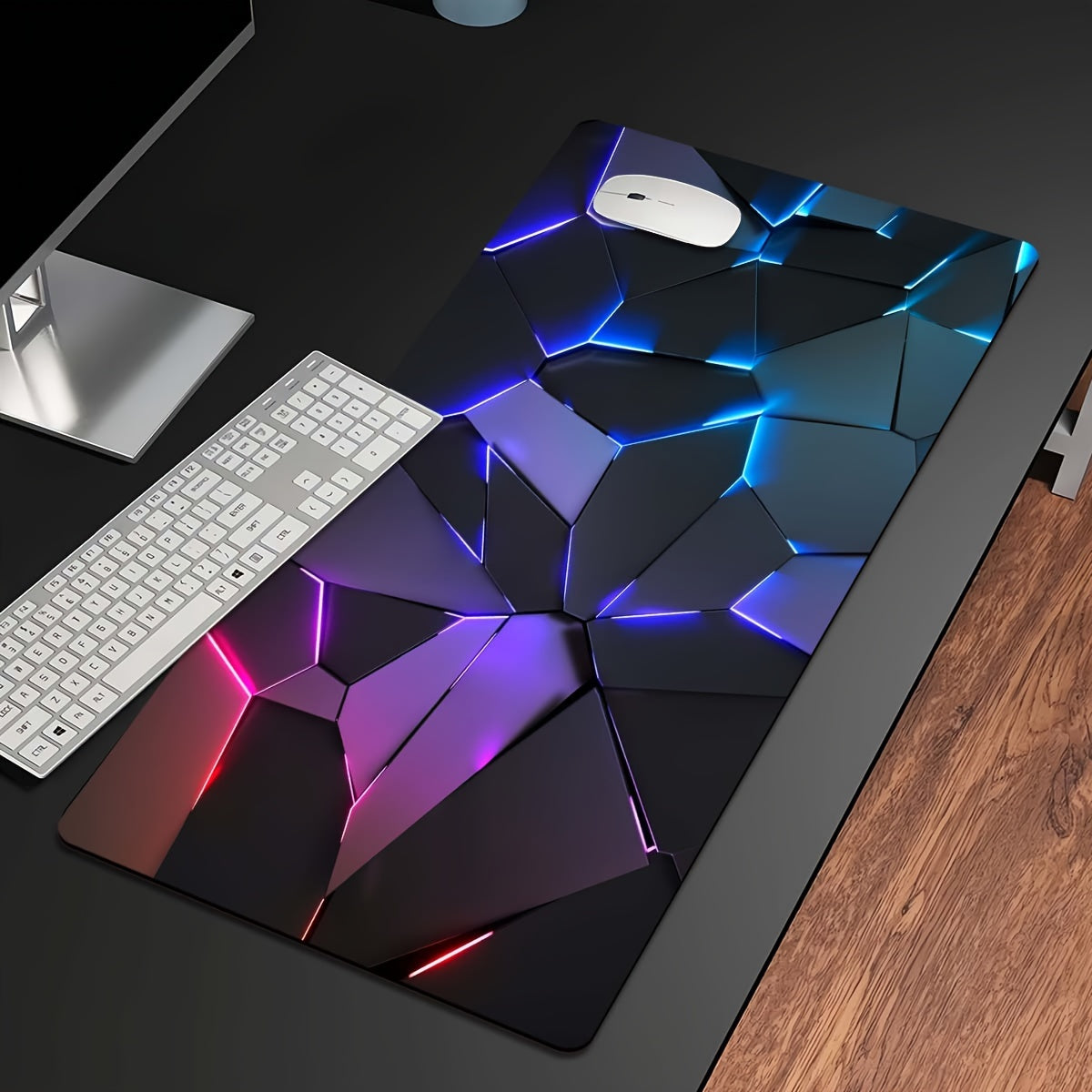 Geometric Gamer Mat - Stylish, Durable, and Non-Slip for a Perfect Gaming Experience