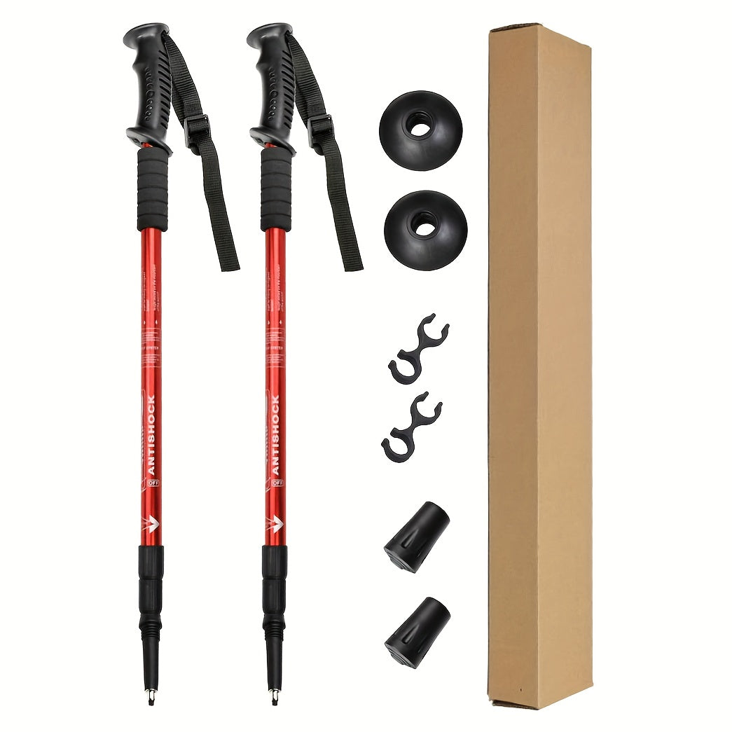 Lightweight Aluminum Trekking Poles – Adjustable and Shock-Absorbing for Adventurous Hikers