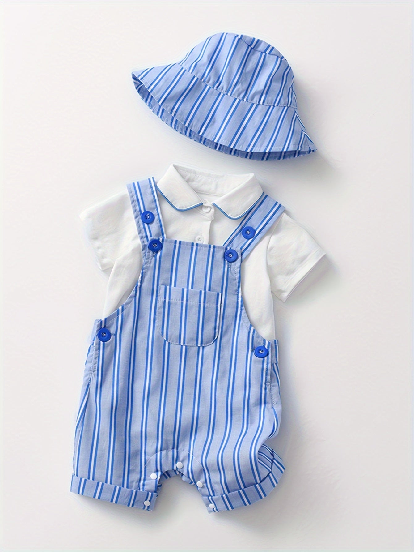 Trendy Striped Baby Jumpsuit Set – Perfect for Summer Adventures for Babies